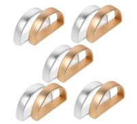 MAGICLULU 10pcs Semicircle Metal Napkin Rings Polished Zinc Alloy Buckles in Matte Gold Smooth Finish for Formal Dinners Casual Meals Wedding and Festive Table Decor