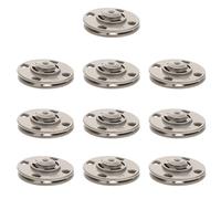 MAGICLULU 10pcs Sew-on Snap Buttons Metal Snap Fasteners Alloy Silver 21mm Invisible Buttons for Hats and Shoes DIY Crafts