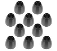 MAGICLULU 10pcs Silicone Black Stethoscope Ear Buds Tips Replacement Detachable Design Easy to Clean for Hospitals Clinics