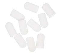 MAGICLULU 10pcs Silicone Drumstick Caps Drum Practice Tips White Lightweight Drumstick Tips for Easy Transportation and Storage for Playing Wooden Instruments and Practicing on The Go