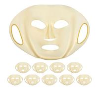 MAGICLULU 10pcs Silicone Face Mask Covers - Reusable Sheet Mask Wrap for Skin Care - Stretchable Prevent Evaporation and Enhance Moisturizing Facial Cover for Home Spa Salon Use