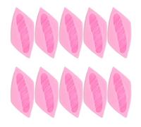 MAGICLULU 10pcs Silicone Fondant Mold: Reusable Hamburger Cake Mold - Mini Chocolate Baking Mould Nonstick for Kitchen Bakery Cookie Muffin Cake Baguette Bun Pan