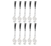MAGICLULU 10pcs Silver Music Note Bookmarks Metal Tassel Decorative Student Reading Bookmarks for Graduation Party Favors Classroom and Office Accessories