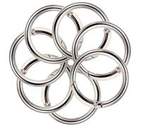 MAGICLULU 10PCS Spring O Ring 1.5 Inch Metal Round Carabiner Clip Circle Key Ring Clips for Keychain Buckle Bags Purse Handbag Craft Jewelry Making, Silver, 4.2X4.2cm