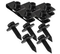 MAGICLULU 10pcs Steel Bolts and U Nut Clips Auto Fasteners for Vehicle Body Mounting Dashboard Door Panel Automotive Repair