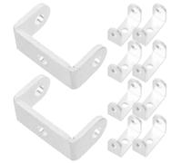 MAGICLULU 10pcs U Shaped Aluminum Alloy Panel Brackets with Holes, Security Door Barricade Brackets Heavy Duty Fixed Mounting Accessories for Home Garage Gate Safety