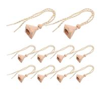 MAGICLULU 10pcs Wooden Essential Oils Container Lids Diffuser Triangular Beech Wood Caps Replacement Caps with String for Essential Oil Bottles Fragrance Easy to Open and Close Hanging