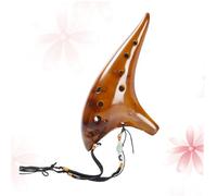 MAGICLULU 12 Hole Alto C Key Ocarina Music Instrument with Protective Bag and Instruction Book for Beginner and Professional Players Yellow Design