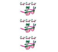 MAGICLULU 12 Pcs Tropical Flamingo Coconut Tree Glasses Dress | Pink Ac PC Novelty Eyewear, Lightweight Comfortable Fit, Themed Birthdays Costume Parties Summer Accessory
