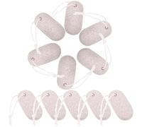 MAGICLULU 12 Pcs Volcanic Stone Chew Set for Small Animals Mini Hanging Rope, Oval Shape Teeth Grinding to Attract Pet Attention and Can Fix on Cage, Suitable for Guinea Pigs and Parrots