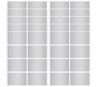 MAGICLULU 12 Sheets Adhesive Stickers Blank Labels 8 Pieces Per Sheet Silver Pet Waterproof Handwriting Will Not Fade Strong Stickiness Multi-Function Bottle Sticker for Breast Milk Storage