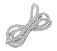 MAGICLULU 120cm White Rhinestone Cord Rope with Cotton Core for Easy Crafting, Replacement Drawstring for Hoodie and Waist Belt Styling, Glitter Embellished Ornament Strings for Professional