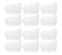 MAGICLULU 12pcs Airtight Food Containers with Lids, Double Compartment Rectangular Fresh Produce Storage Boxes, 600ml Reusable Snack Containers for Travel and Fridge Organisation