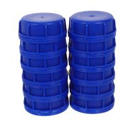 MAGICLULU 12pcs Blue Plastic Leak Screw Cap Lids with Gasket for Food Grade Buckets Chemical Storage Industrial and Laboratory Use Sealing Pail Covers for Containers