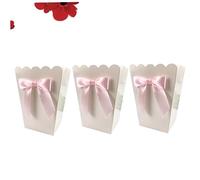 MAGICLULU 12pcs Bow Popcorn Boxes Candy Snack Treat Box Wedding Shower Party Favors Supplies for Birthday Decorations