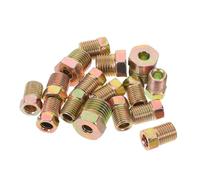 MAGICLULU 12pcs Brass Automotive Brake Line Fittings with Hosepipe Quick Connectors Dual American British Standard Compression Adapters for Car Motorcycle and Industrial Brake Hose Repair