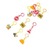 MAGICLULU 12pcs Construction Truck Keychains for Birthday Party Favors Mini Engineering Vehicle Key Rings Plastic Building Theme Accessories for Party gifts for for for for for for and Themed