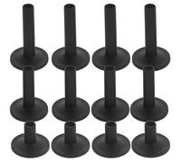 MAGICLULU 12Pcs Drum Cymbal Sleeves with Flange Base for 8Mm Rods - Plastic Percussion Drum Kit Parts Anti-Wear Accessories with Craftsmanship for Set Setup and Live Performance