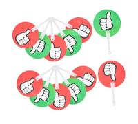 MAGICLULU 12pcs Dual-sided Yes No Voting Paddles Classroom Student Response Tools Green Red True False Handheld School Paddle for Teacher Communication and Interactive Feedback