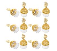 MAGICLULU 12pcs Luxury Golden Wedding Favor Candy Boxes with Lids European Style Treat Containers for Parties and Events Secure Storage for Chocolates Cookies and