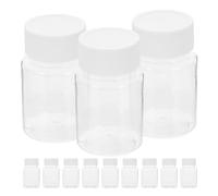 MAGICLULU 12pcs Medicine Storage Containers Plastic Bottles with Cap for Organizing Small Objects and Capsules 50ml Capacity Travel Medication Organizer and Sealing Food Storage