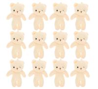 MAGICLULU 12Pcs Mini Keychain Stuffed Bear Plush Stuffed Bear Doll Jointed Soft Tiny Doll Tiny Small Bulk for DIY Keychain Party Favor