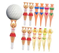 MAGICLULU 12pcs Novelty Golf Tees Women-shaped Low Friction Plastic Golf Spikes Vibrant Colors Flight Path Tees and Competitions