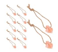 MAGICLULU 12Pcs Pink Mineral Salt Blocks Natural Mineral Supply Salt Lick Blocks with Hanging Rope Easy to Use for Alpaca Deer on Ranch or Farm