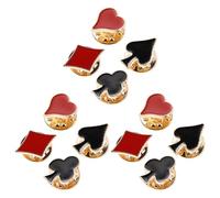 MAGICLULU 12pcs Poker Lapel Pins Set Featuring Playing Card Suits in Assorted Colours, Zinc Alloy Material, Compact and Portable Design for Daily Use at Work Or Cosplay Accessories
