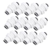 MAGICLULU 12pcs Push to Connect Fittings Plastic Water Pipe Connectors for Reverse Osmosis Systems Easy Installation Quick Connect Water Filter Tubing Adapter
