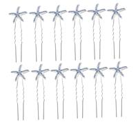 MAGICLULU 12pcs Sea Star Rhinestone Hair Pins Bride Wedding Hair Accessories for Women Beach Wedding