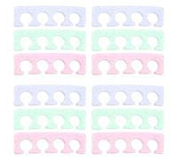 MAGICLULU 12pcs Silicone Toe Separators Pedicure Nail Art Finger Nail Spacers for Foot and Hand Care for Men and Women