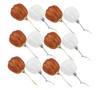 MAGICLULU 12pcs Small Plastic Pumpkin Hanging Ornaments Lightweight Mini Halloween Decorations for Fall Thanksgiving Crafts Party Supplies Indoor Outdoor