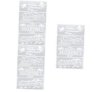 MAGICLULU 12pcs Valentine's Day Painting Stencils Creative Reusable Templates for Scrapbooking Crafts Safe Pet Material for School Projects and Home Decor