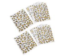 MAGICLULU 12pcs Waterproof Leopard Print Temporary with Sparkling Gold Foil Water Transfer Decals for Festival, Cosplay, and Body Art
