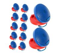 MAGICLULU 12PCS Wooden Castanet Clappers for Percussion Instruments Early Music Education Rhythm Development Dual-color Design Ergonomic Grip for Small Hands