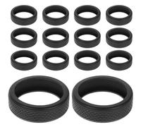 MAGICLULU 14pcs Silicone Luggage Wheel Covers for Travel Suitcase Wheels, Wear-Resistant and Quick Easy to Fit, Black Protector with Stylish Contemporary Design for Noise Reduction