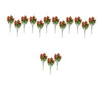 MAGICLULU 15 pcs Artificial Red Strawberry Branches Faux Plant Decorations Lightweight Non Fading Bunches for Home Party Props DIY Wreaths and Floral Arrangements