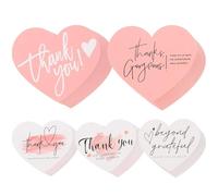 MAGICLULU 150pcs Heart Shape Cards Thank You Cards Beautiful Printed Smooth to Touch Coated Paper Lovely Chic Design for Shower and Birthday