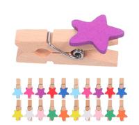 MAGICLULU 150pcs Mini Clothes Pins: Star Shaped Wooden Clothespins With Rope Mini Clothes Pegs Farmhouse Hanging Tools For For Photos Arts Crafts Supplies