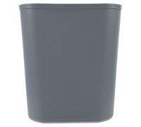 MAGICLULU 15l Small Trash Can Garbage Bin Space-saving Square Wastepaper Basket for Office under Desk Use, Thickened Grey Plastic Container Suitable for Kitchen, Dormitory, and Home