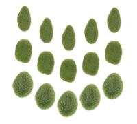MAGICLULU 15Pcs Artificial Mossy Stones Lightweight Faux Decorative Rocks for Woodland Fairy Gardens Terrariums and Bonsai Accents Realistic Moss Covered Stone Ornaments for Indoor and