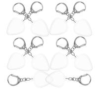 MAGICLULU 15pcs Guitar Pick Holder Case Box Acrylic Keychain Unique Display Case Shielding Picks from Dust and Damage Compact Storage for Studios and Display