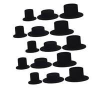 MAGICLULU 15pcs Mini Black Felt Clown Hats for DIY Crafts Soft Material for Fun Party Decorations for Home Office Create Joyful Atmosphere
