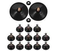 MAGICLULU 15pcs PVC Sucker Pads with M6 Screws Nut, Black Suction Cup Hooks 55mm Diameter, Heavy-Duty Design for Glass Windows and Bathroom Accessories in Modern Residences