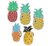 MAGICLULU 15pcs Summer Style Pineapple Brooch Small Fresh Oil Dripping Fruit Pins Fashionable Tropical Fruit Badges Lovely Originality Corsage for Bags Clothes Accessories