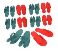 MAGICLULU 16 Pairs Disposable EVA Flip-flop Slippers for Pedicure Salon and Travel Breathable Guest Footwear with Assembly and Stitching Design Comfortable Portable Hotel Use Random Color