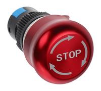 MAGICLULU 16mm Waterproof Metal Emergency Stop Button Mushroom Head Switch Push Button Safety Switch with 1 No 1 Nc Contacts for Industrial Control