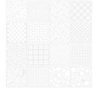 MAGICLULU 16pcs DIY Painting Stencils for Wall Decor Made of Sturdy Pet Material Long Serving Life and No Odor, for Painting Projects and Scrapbook Crafts