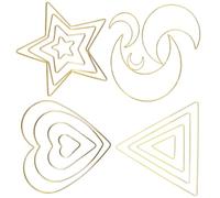 MAGICLULU 16Pcs Metal Dream Catcher Hoops DIY Craft Frames with Gold Moon Star Heart Triangle Shapes for Wreaths Tassels Macrame Wall Hanging Decoration Kit